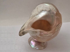 Art Deco Mother of Pearl Turban SEASHELL Pedestal Caviar Bowl, Vase, Dish!