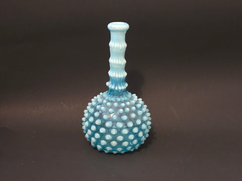 1880’s Antique Hobbs Opalescent Sapphire Glass Barber Bottle Vase