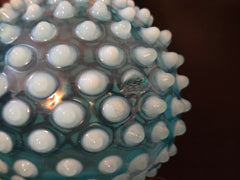 1880’s Antique Hobbs Opalescent Sapphire Glass Barber Bottle Vase