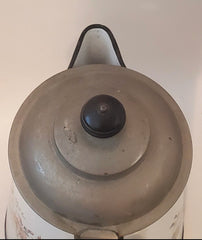 Vintage French Enamel Coffee Pot * RARE STYLE * "Biggins"