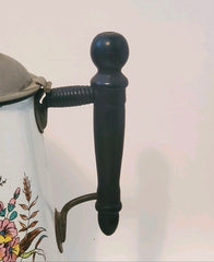 Vintage French Enamel Coffee Pot * RARE STYLE * "Biggins"