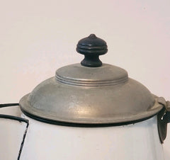 Vintage French Enamel Coffee Pot * RARE STYLE * "Biggins"