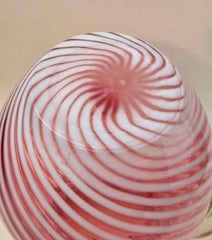 * FENTON 9" OPALESCENT CRANBERRY SWIRL PITCHER *