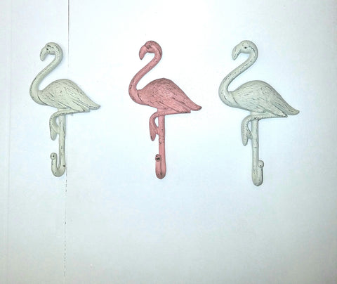 Set of 3 Flamingo Hooks. HEAVY CAST!