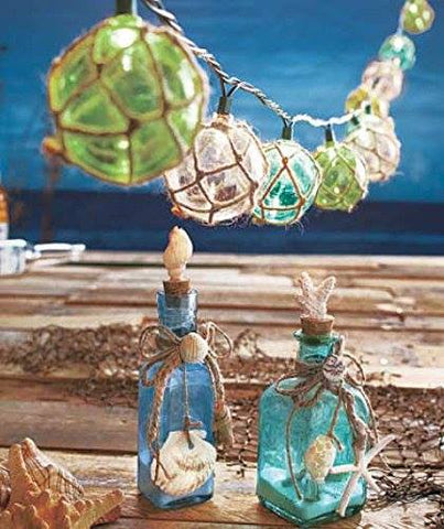 Coastal Beach Globes String Lights! Blue, Green & Clear
