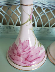 VINTAGE GIVENCHY ROSE CANDLESTICKS