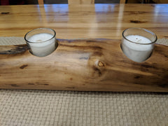 GORGEOUS HAND CRAFTED ASPEN WOOD CANDLE CENTERPIECE!