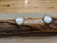 GORGEOUS HAND CRAFTED ASPEN WOOD CANDLE CENTERPIECE!