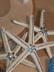 Set of 3 - BEJEWELED FAUX STARFISH with SWAROVSKI CRYSTALS and RHINESTONES!